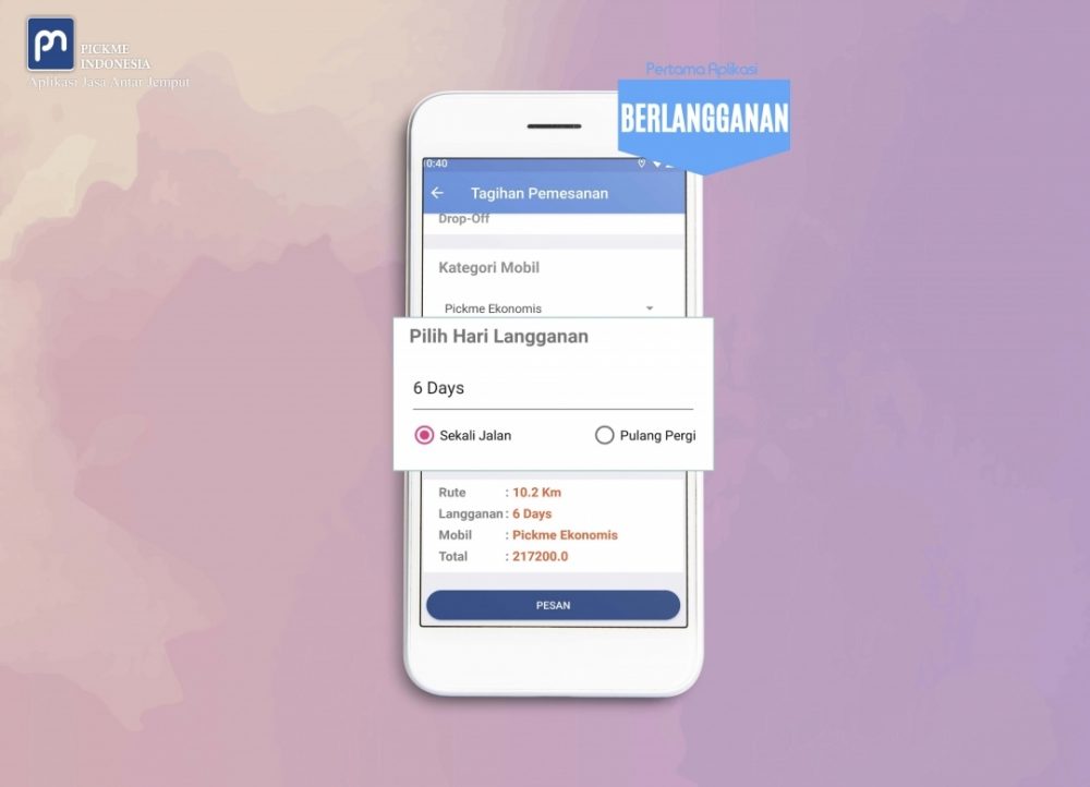 Ilustrasi Penggunaan Aplikasi PickMe School