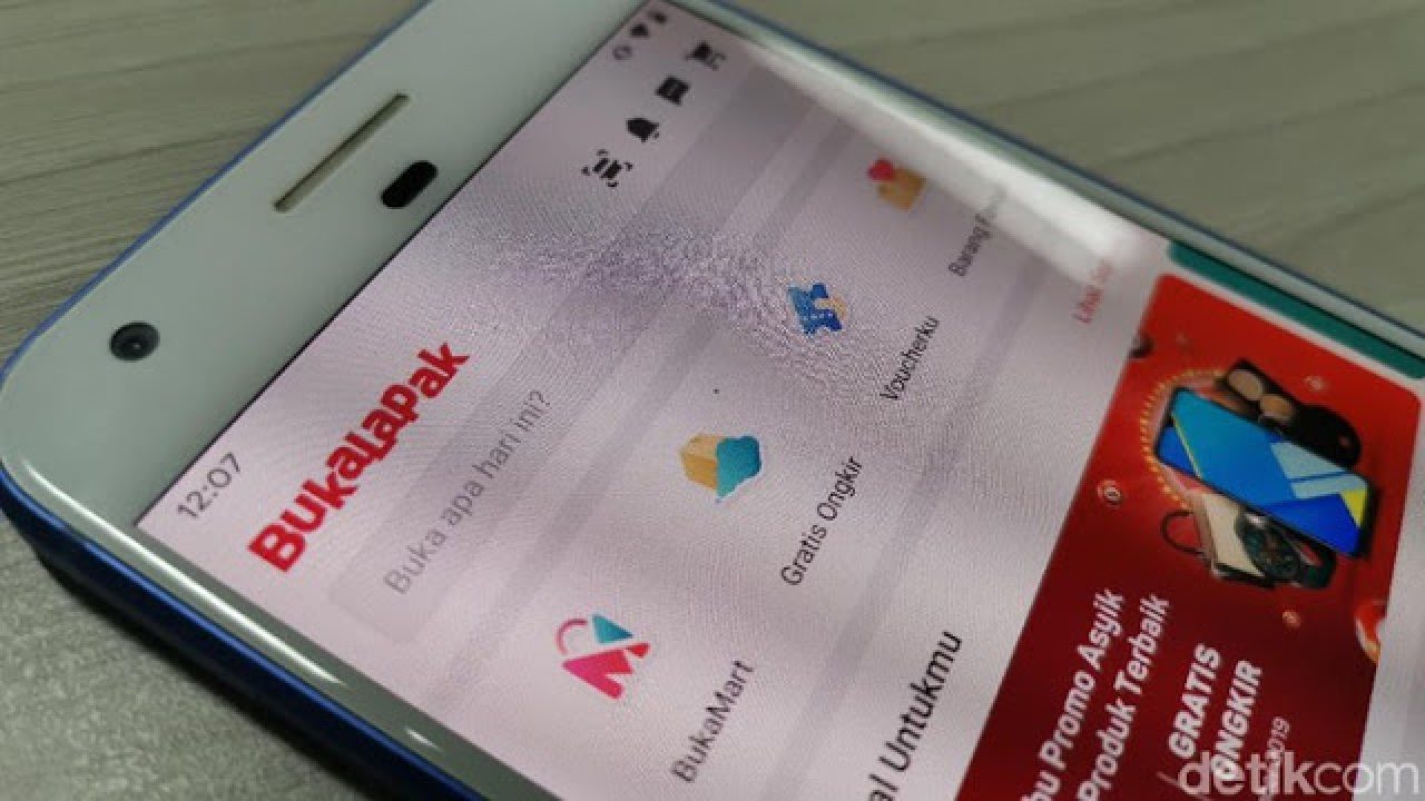 Tampilan Aplikasi Bukalapak di Perangkat Android