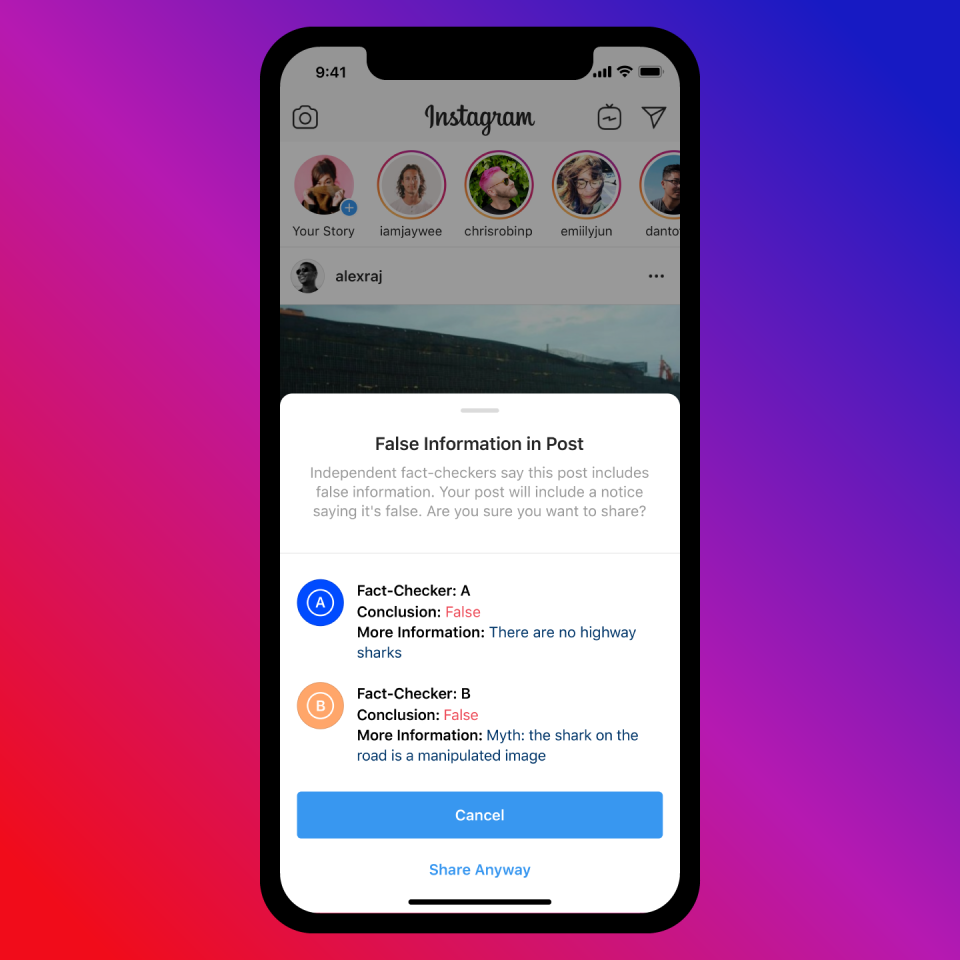 Konten Berbau Hoaks di Instagram